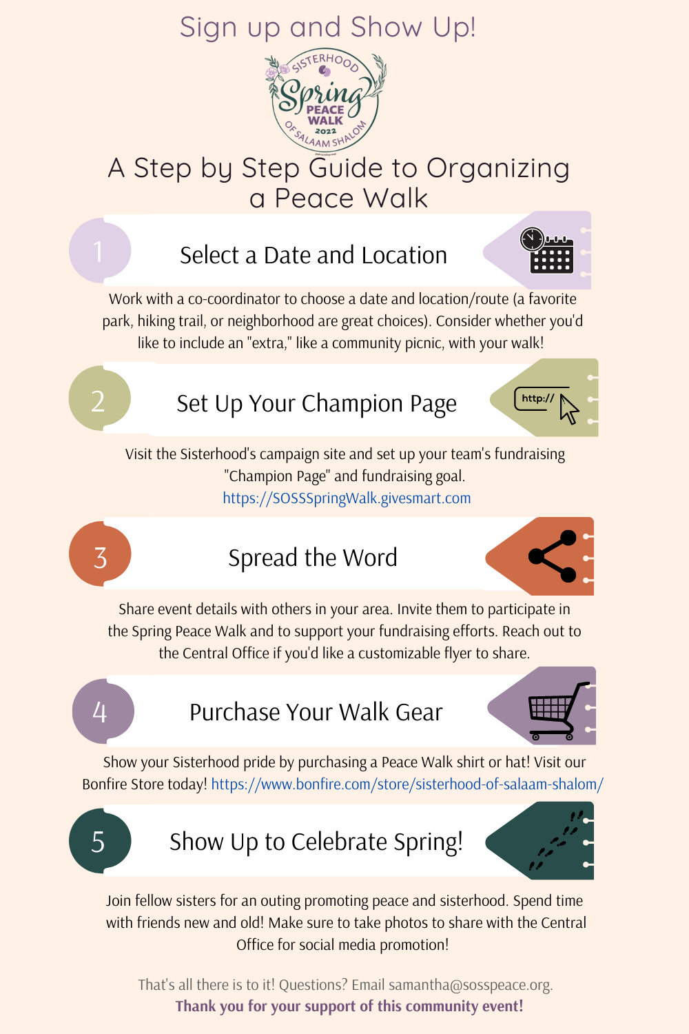 Sign Up and Show Up to Our Spring Peace Walk